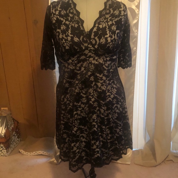 Black lace dress - Picture 3 of 5